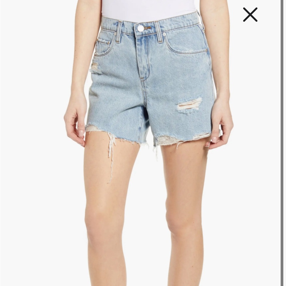 NWT Blank NYC Distressed Wash Mom Denim Shorts‎